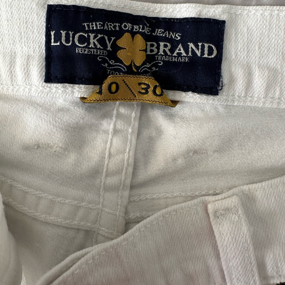 Lucky Brand midrise Charlie Capri white jeans size 10/30 - Picture 16 of 16